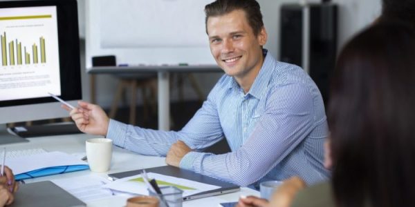 close-up-smiling-person-conference-room